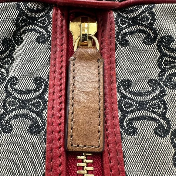 CELINE Handbag Mini Boston Bag Triomphe Canvas and Leather - Picture 10 of 14